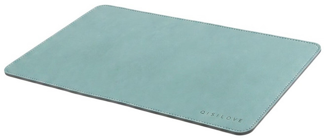 HOMIKO 皮革桌墊 防水抗油防汙 精準光學滑鼠通用 大(100 x 40cm), 晴山藍, 1個