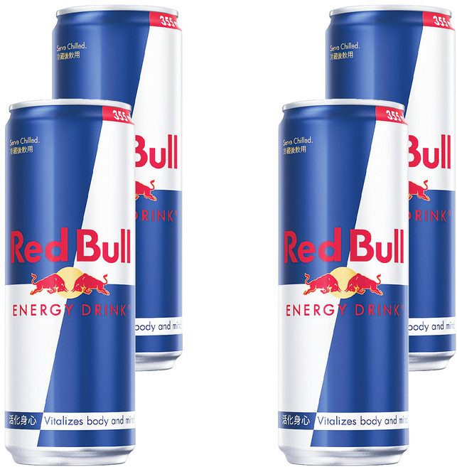 Red Bull 紅牛 能量飲料, 355ml, 4罐