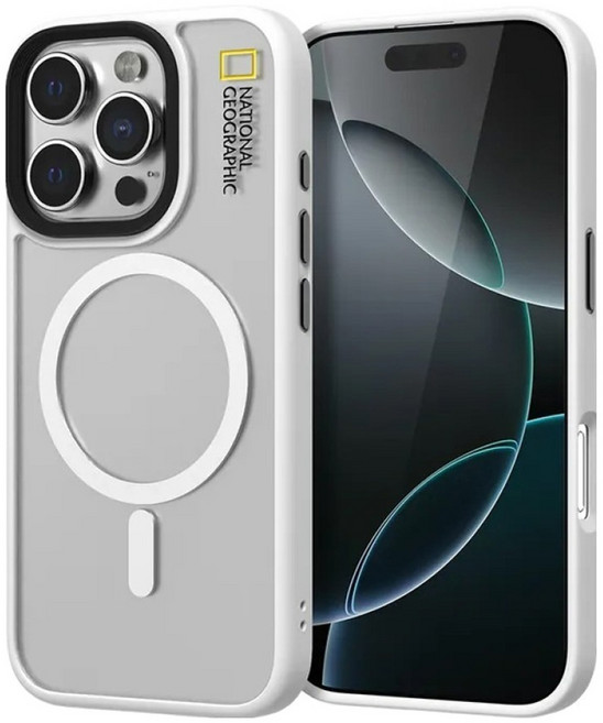 NATIONAL GEOGRAPHIC 國家地理 Matte 手機 保護殼 手機殼 iPhone 16 Pro Max 磁吸 霧面 霧白 167.2 x 83.8 x 14.6mm 聚碳酸酯、熱塑性聚氨酯 2024/08