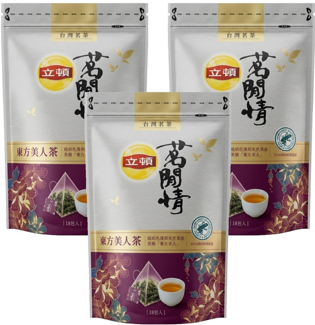 Lipton 立頓 茗閒情東方美人茶包, 2.8g, 18包, 3袋