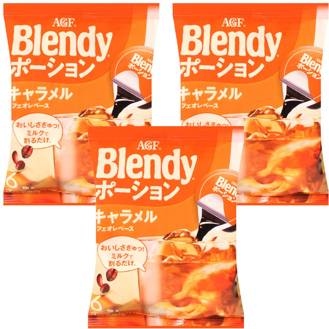 AGF Blendy 濃縮咖啡球 焦糖風味, 18g, 6個, 3袋