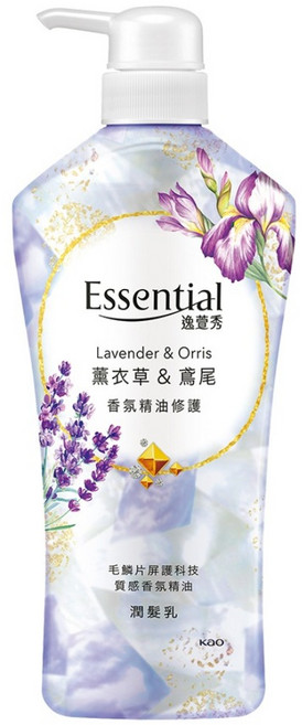 Essential 逸萱秀 香氛精油修護潤髮乳 薰衣草+鳶尾, 700ml, 1瓶