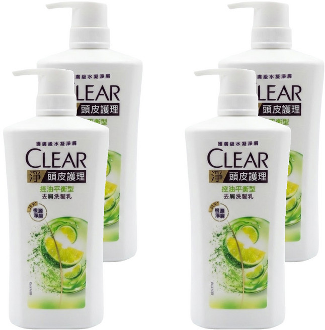 CLEAR 淨 洗髮乳 控油平衡型, 750ml, 4瓶