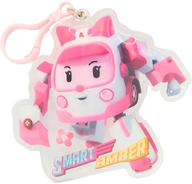 ROBOCAR POLI 波力 兒童背包掛飾, 安寶 粉色, 1個