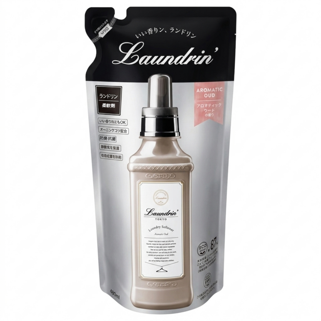 Laundrin' 朗德林 香水柔軟精補充包 木質花香, 480ml, 1包