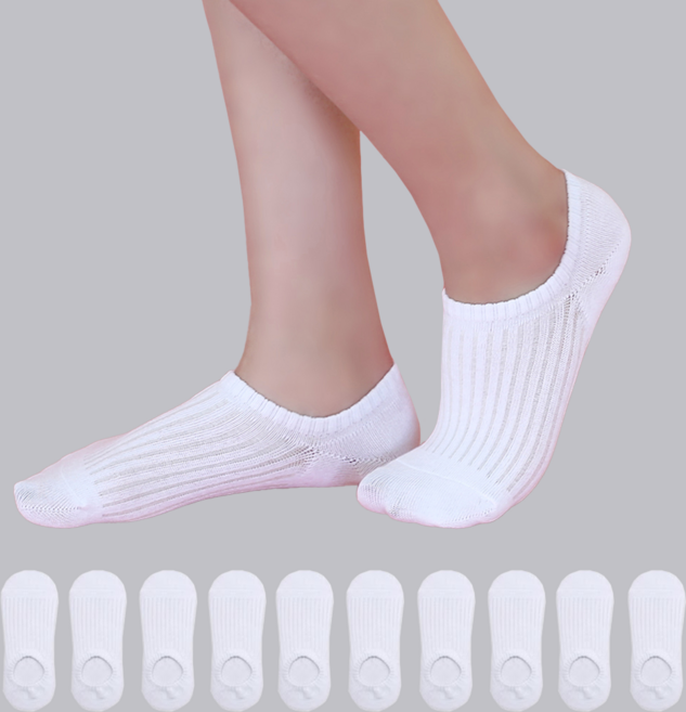 IZILEG 女性厚實羅紋隱形襪 10雙