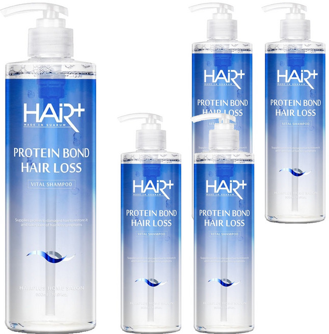 HAiR Plus 蛋白質護理洗髮精, 500ml, 5個