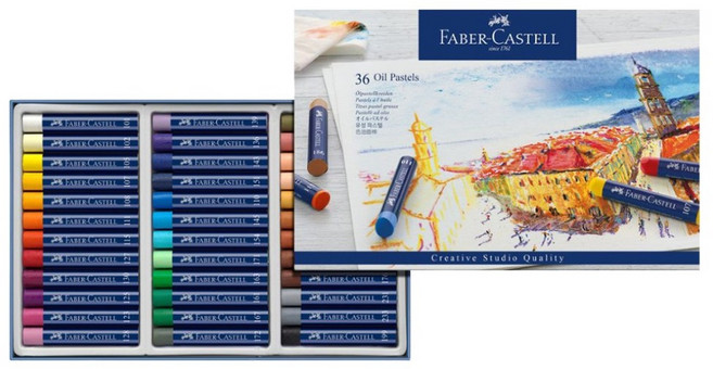 FABER-CASTELL 輝柏 創意工坊油性粉彩條 36色, 1盒
