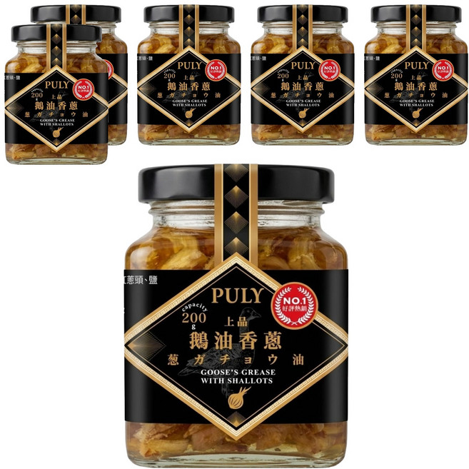 PULY 卜立 鵝油香蔥, 200g, 6罐