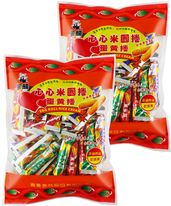 黑熊 米國捲 蛋黃捲, 400g, 2袋