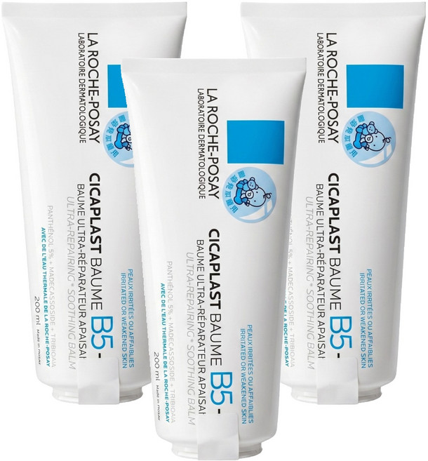 LA ROCHE POSAY 理膚寶水 台灣公司貨 B5+全面修復霜 升級版, 200ml, 3條