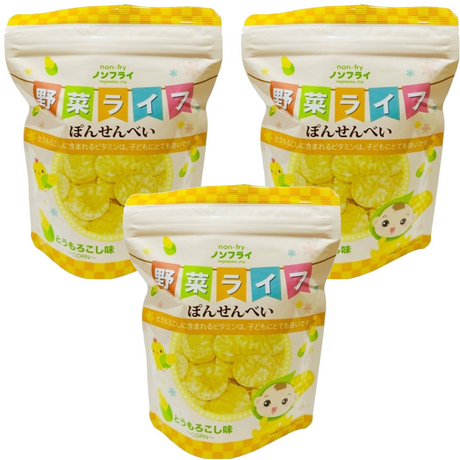 WEPOP 寶寶食堂 仙貝 8個月以上, 玉米, 19g, 3包