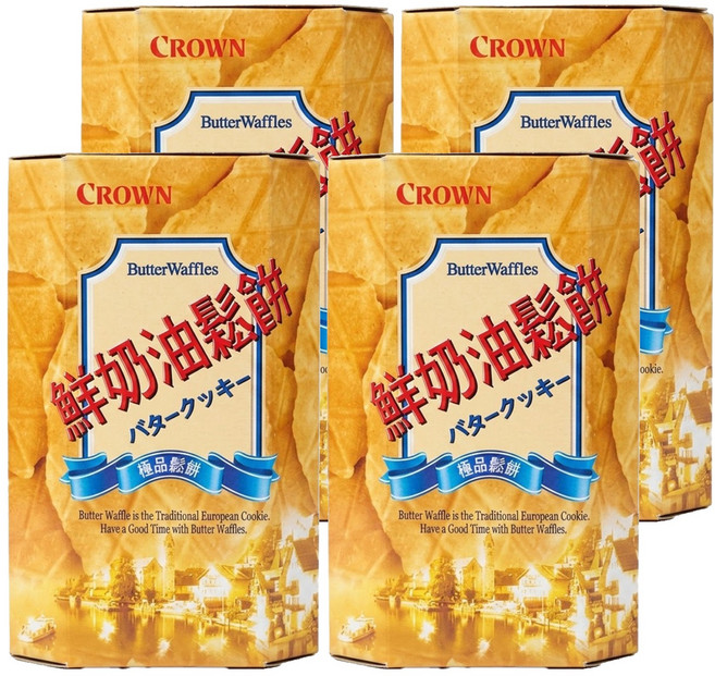 CROWN 皇冠 鮮奶油鬆餅, 142g, 4盒