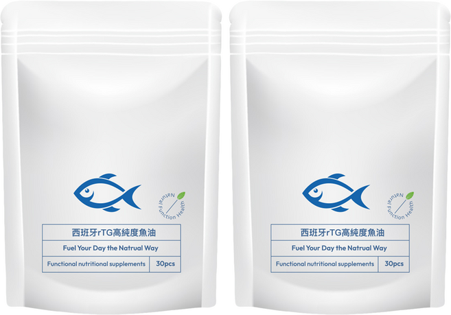 西班牙rTG高纯度魚油膠囊 500mg, 2個, 30顆