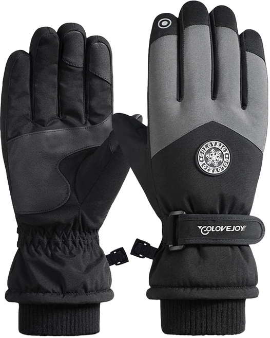 GOLOV.EJOy SK15 滑雪手套, 黑色, 1雙