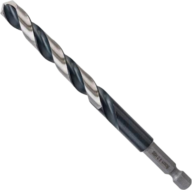 BOSCH 博世 鐵工鑽頭六角柄 HSS-G 9.0mm 1/4", 1支