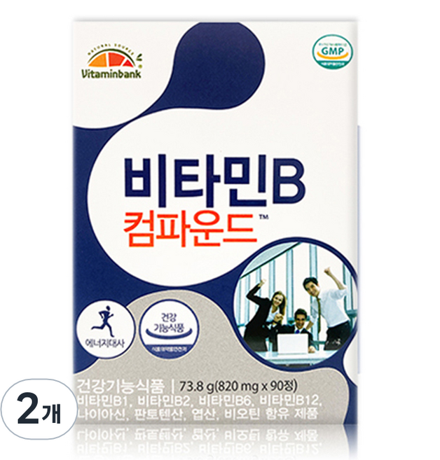 Vitaminbank 維他命B複方, 90錠, 2個
