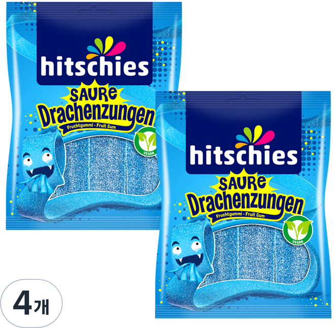 hitschies 希趣樂 藍色酸龍軟糖, 4個, 125g
