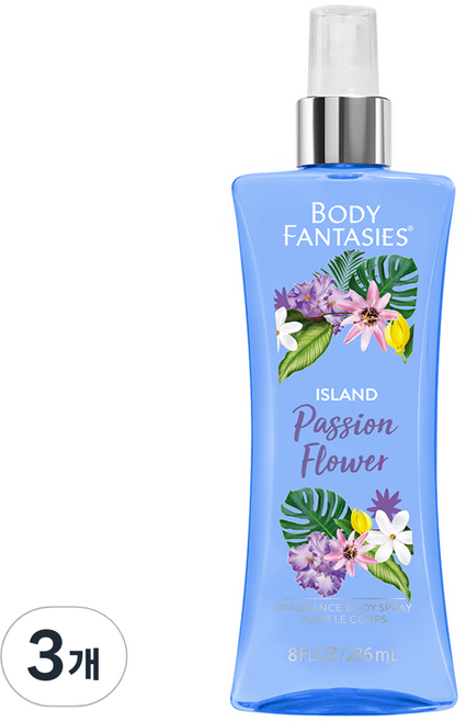 BODY FANTASIES 身體幻想 島嶼百香花香氛身體噴霧 水果香, 3個, 236ml