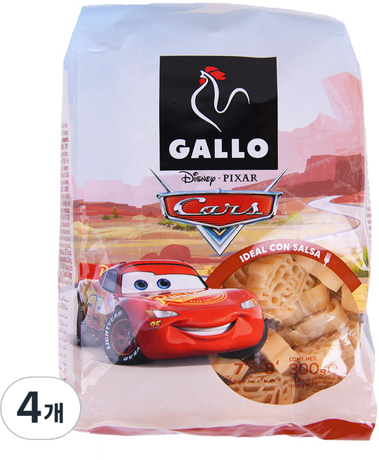 西班牙 GALLO 公雞牌 迪士尼汽車總動員 義大利麵, 300g, 4個