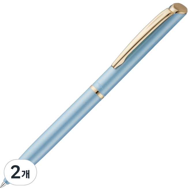 Pentel 飛龍文具 ENERGEL 高級粉彩原子筆 0.5mm BLN2005PS-AK, 2個, 粉彩天空藍