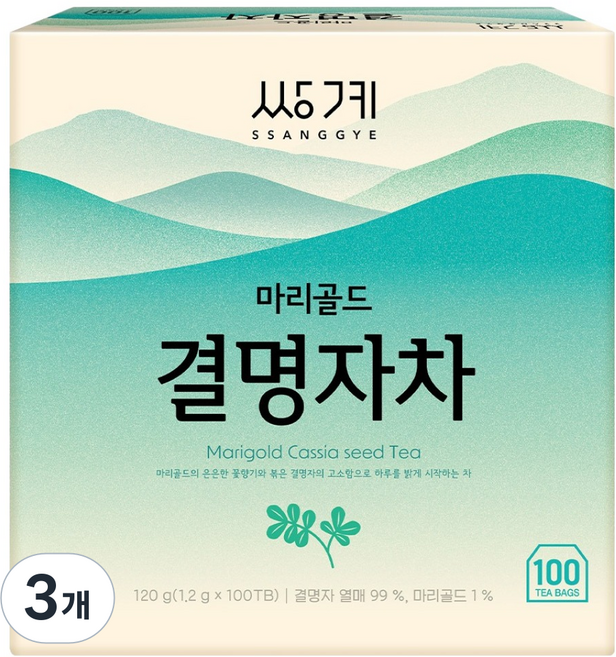 SSANGGYE 金盞花決明子茶, 1.2g, 3個, 100入