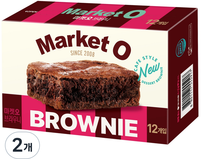 Market O 巧克力布朗尼蛋糕, 240g, 2個