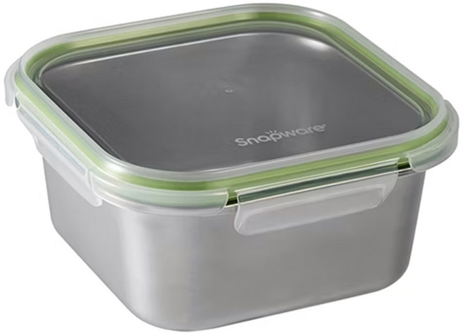 Corelle Brands 康寧餐具 Snapware Eco Simple 304不鏽鋼保鮮盒 SN-ES1470S, 容器 + 蓋子, 1組