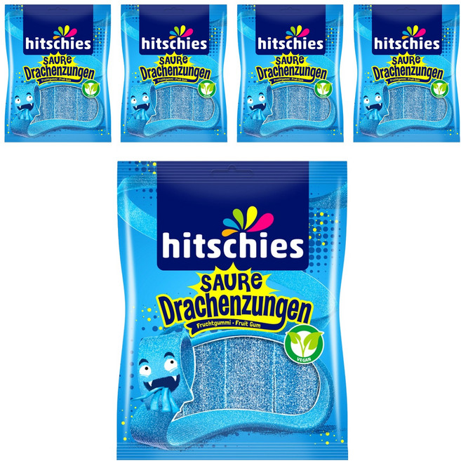 hitschies 希趣樂 藍色酸味龍軟糖, 5個, 125g