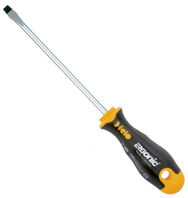 felo ERGONIC400超軟柄一字起子 3*0.5*80mm, 1支