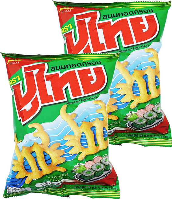 PU-Thai 泰國 螃蟹餅乾 海苔口味, 55g, 2包