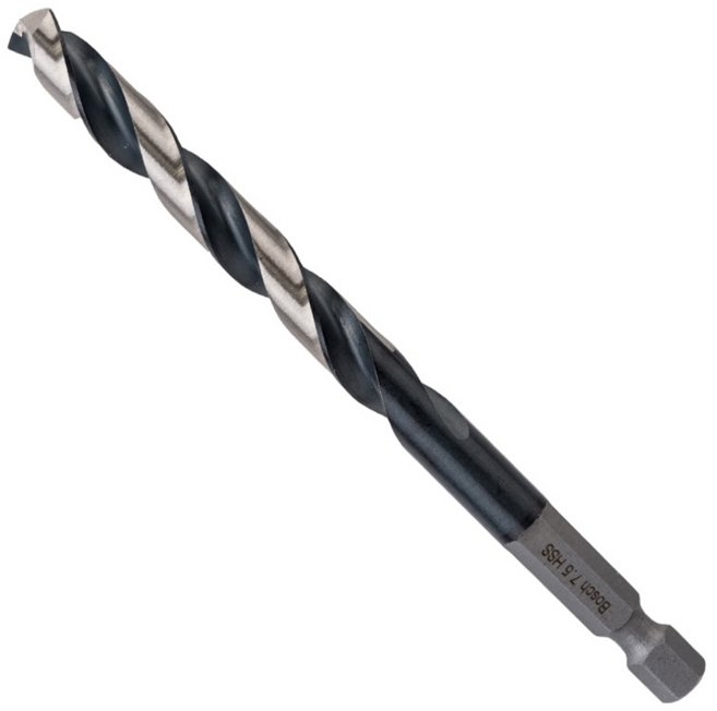 BOSCH 博世 台灣公司貨 鐵工鑽頭 HSS-G 1/4 六角柄 7.5mm, 1個