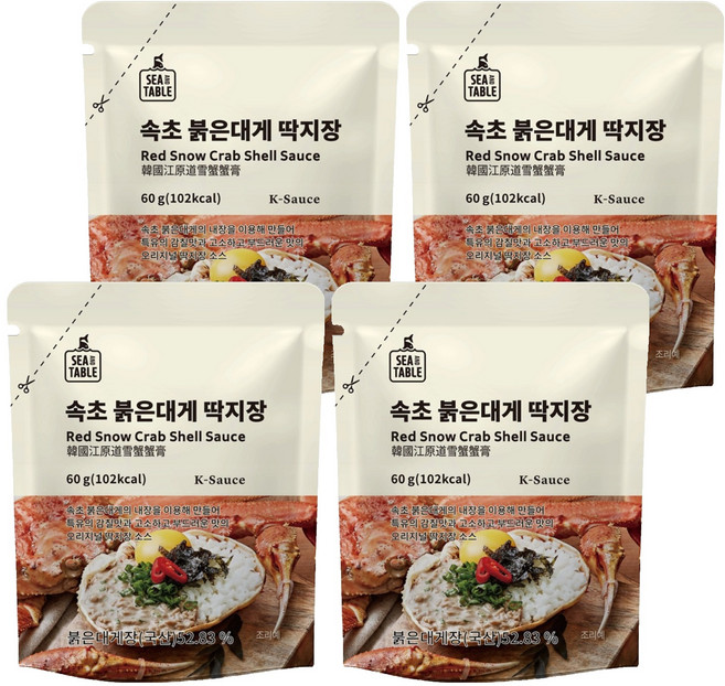 SEA AND TABLE 韓國江原道雪蟹蟹膏, 60g, 4包