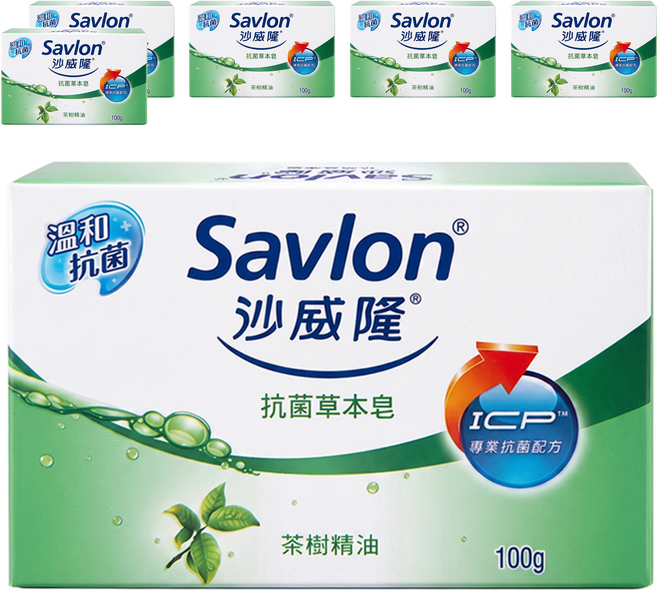 Savlon 沙威隆 草本抗菌皂, 100g, 6個