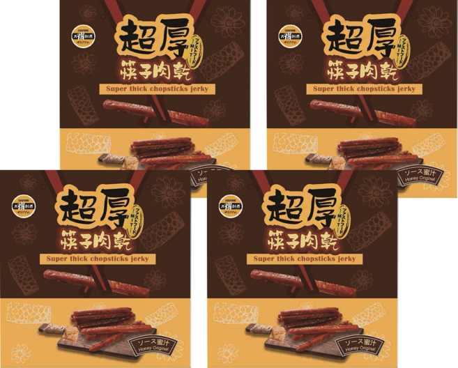 SUNFOOD 太禓食品 超厚筷子肉乾伴手禮盒 蜜汁, 240g, 4盒