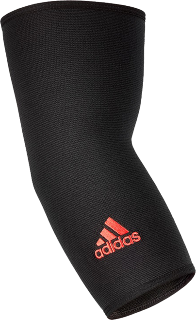 adidas 愛迪達 肘關節用彈性透氣護套, 黑色 + 紅色, 1個