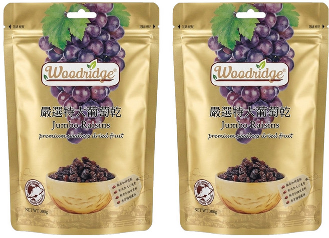 Woodridge 森之果物 嚴選特大葡萄乾, 300g, 2包