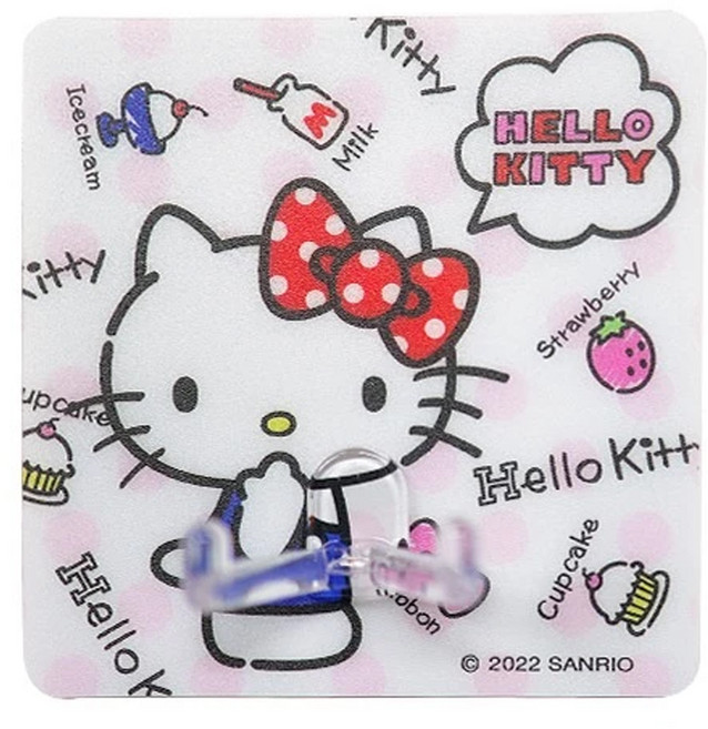 Sanrio 三麗鷗 無痕掛勾 大, 點點凱蒂貓, 3片