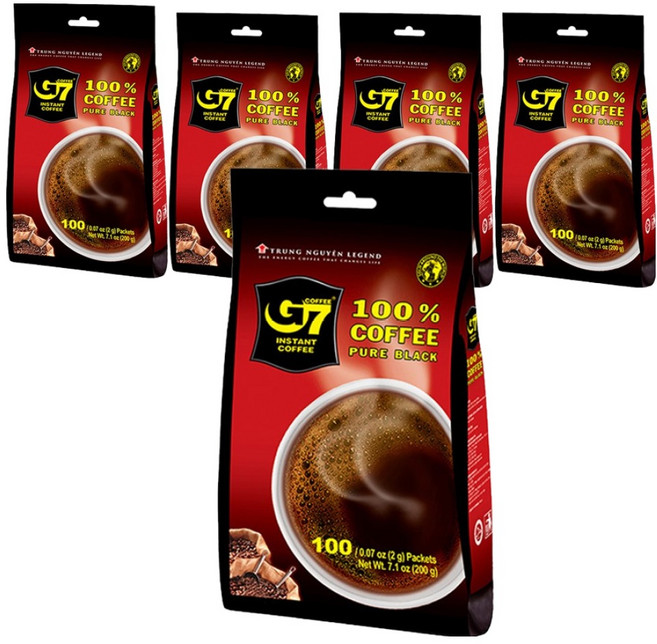 G7 黑咖啡, 2g, 100入, 5個
