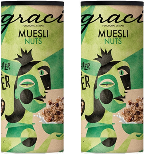 Graci Muesli穀物麥片 堅果風味, 2罐, 500g