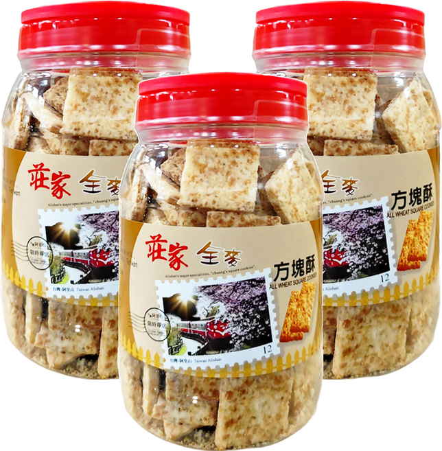 莊家 全麥方塊酥, 430g, 3罐