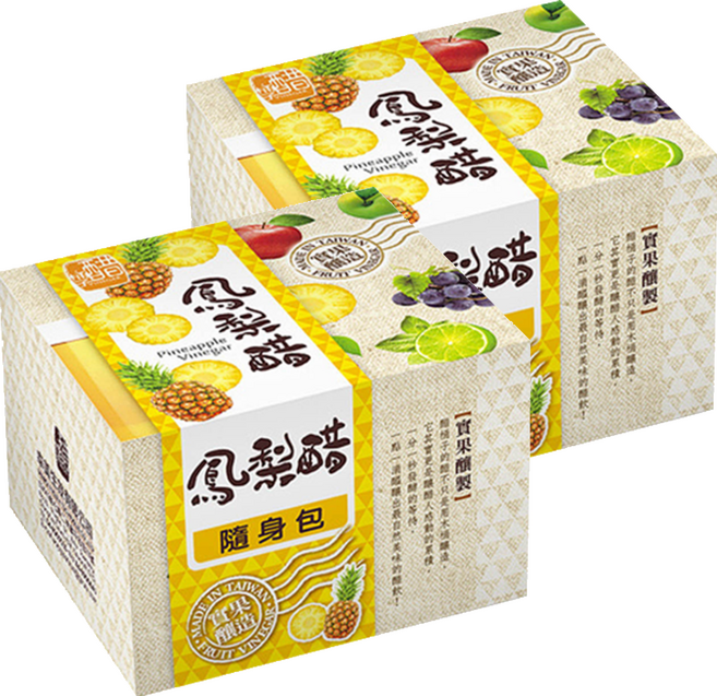 醋桶子 果醋隨身包 鳳梨醋 10包, 330ml, 2盒