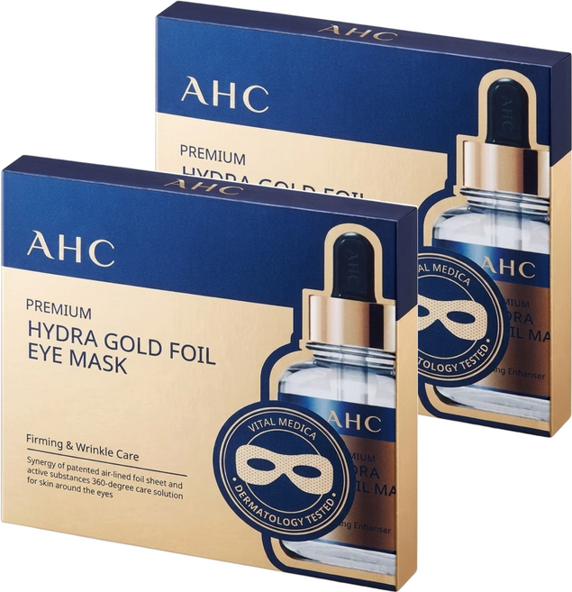 AHC 玻尿酸水潤緊緻金箔眼膜, 5入, 2組
