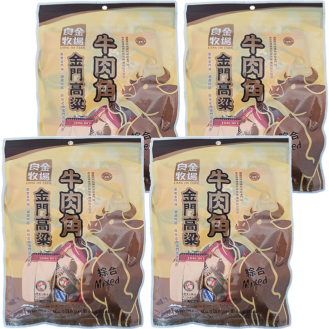 良金牧場 高粱牛肉角 綜合, 165g, 4袋