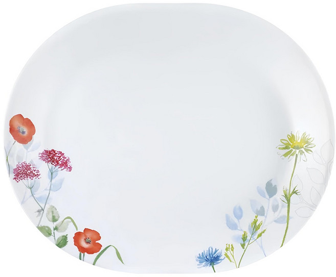 Corelle Brands 康寧餐具 腰子盤, 花漾彩繪 白色, 1個