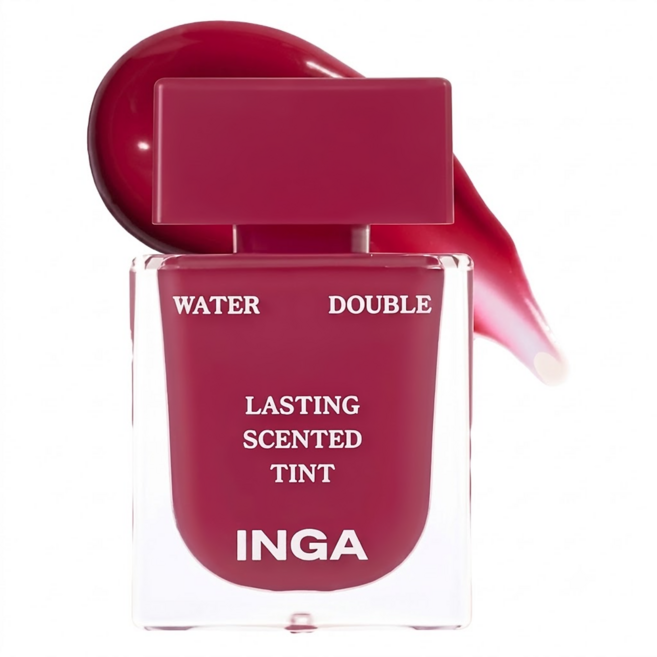 INGA Cosmetics 水感雙效持色香氛唇釉 4.3g, 香料熱紅酒, 1個