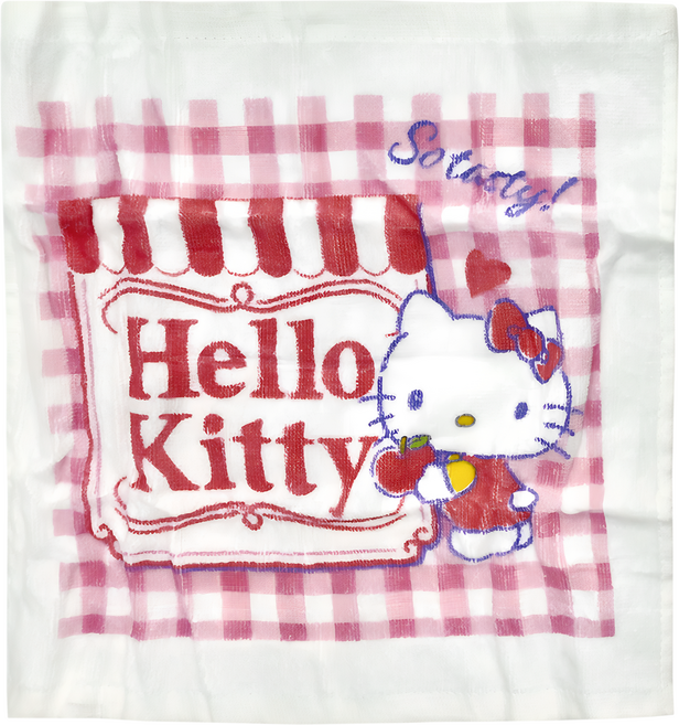 MARUSHIN 丸真 3入毛巾附罐 毛巾 30 x 30cm 罐 11 x 5cm, Hello Kitty, 1組