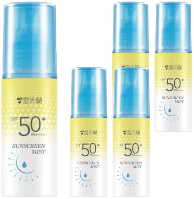 雪芙蘭 超水感晶透水霧防曬噴霧, 60ml, 96g, 5瓶