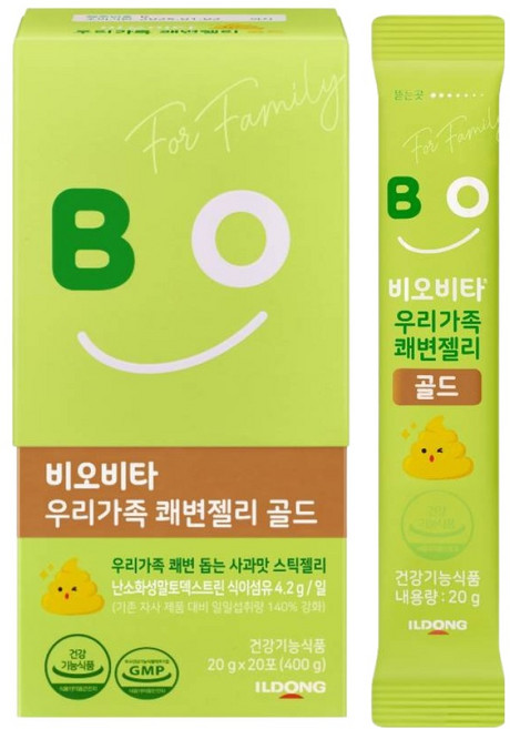 ILDONG 日東 Biovita 我們家順暢果凍金裝, 400g, 1個
