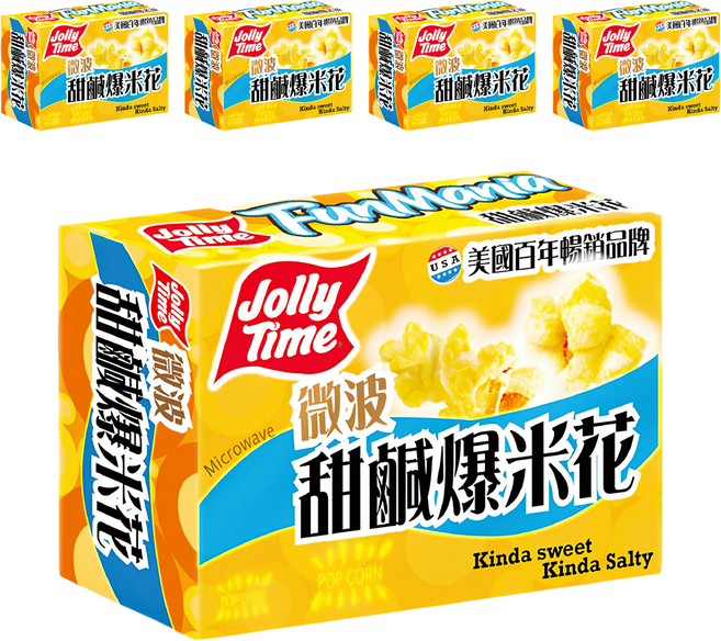Jolly Time 甜鹹口味爆米花 FunMania, 300g, 5盒